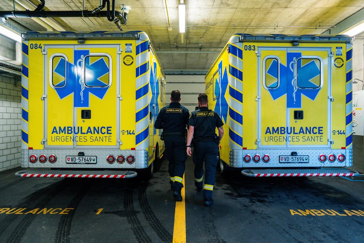 Des ambulances à l’Hôpital de Nyon